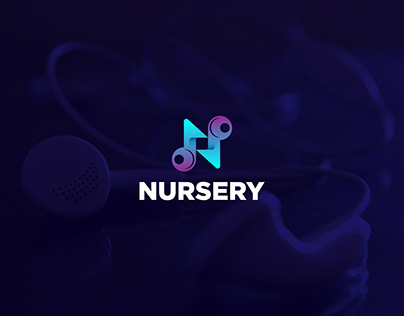 Letter N and earphones logo design, logo, logo designer