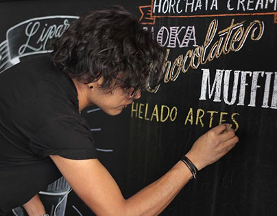 Rotulación y chalk lettering para Café Liparis