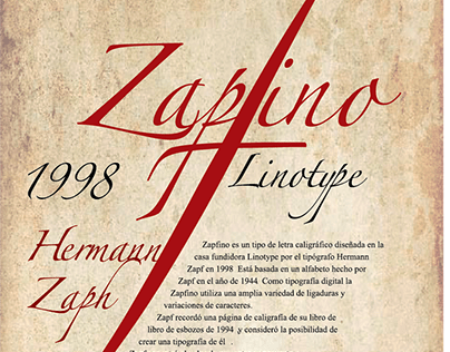 Afiche tipográfico - Zapfino