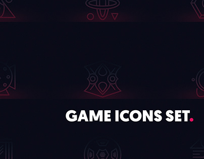 2D game icons set