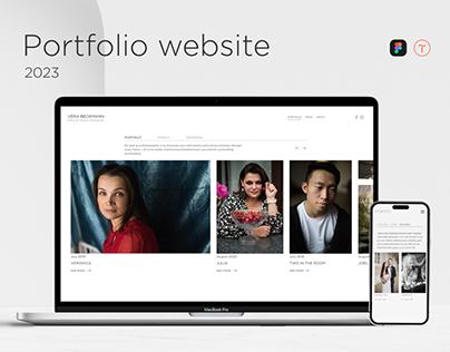 Portfolio website for photographer