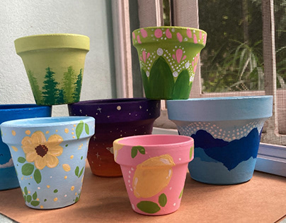 Painted Clay Pots: Craft Project
