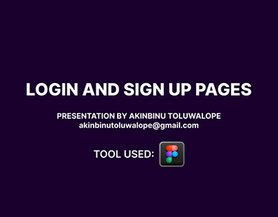 Login and Sign Up Pages