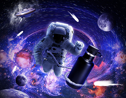 Photo Manipulation | Tunbler Astronaut