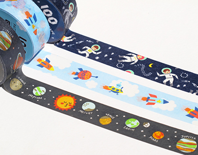 Outer Space Tapes | 太空系列紙膠帶 | Masking Tape Design