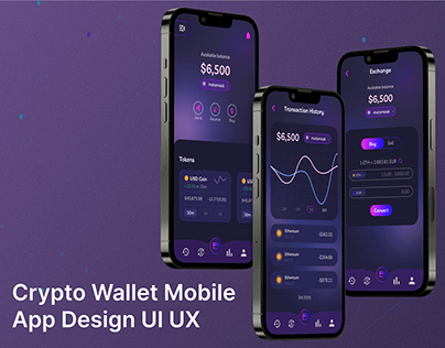 Crypto Wallet Mobile App Design UI UX