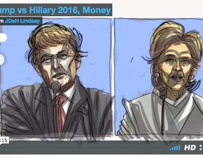 Trump vs Hillary, 2016, by JOsH Lindsay