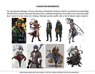 References for character design and prop (FAB422)