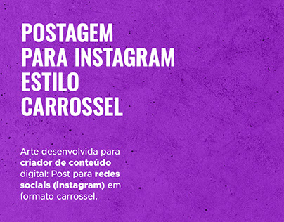 Arte de post para criador de conteúdo (Instagram)