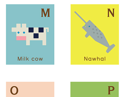 Animal alphabet card set