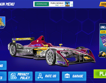 formula car game ui
