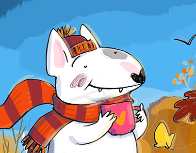 The Bullterrier character for the blog cover