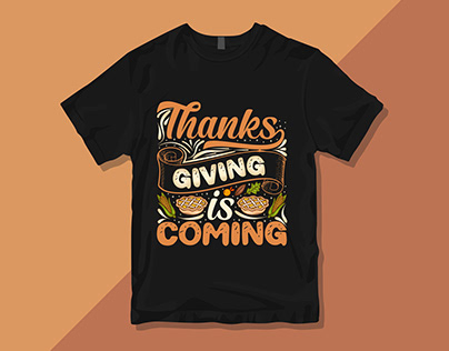 Thanksgiving typography T-shirt design.
