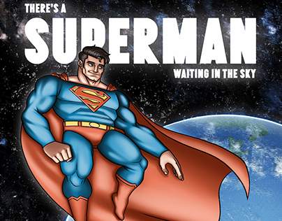 Superman waiting in the sky