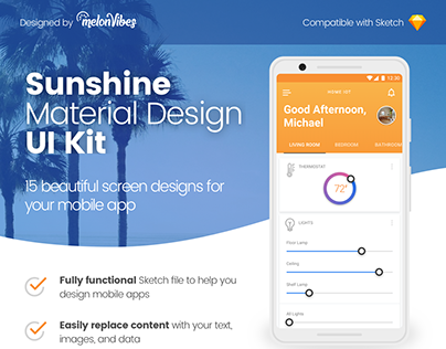 Sunshine Material Design UI Kit