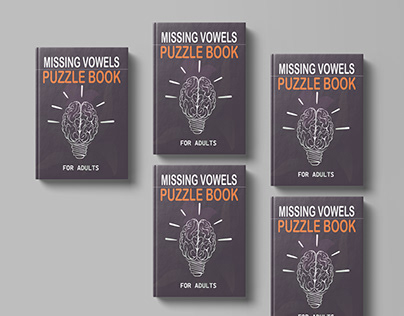 Missing Vowels Puzzle Book Cover Design