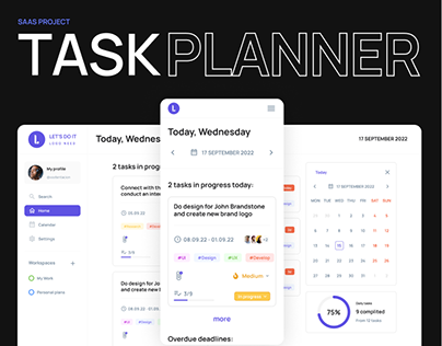 Task Planner, SaaS (UI/UX Design)