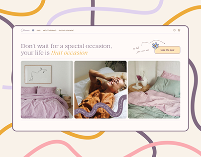 Bedding website design / e-commerce