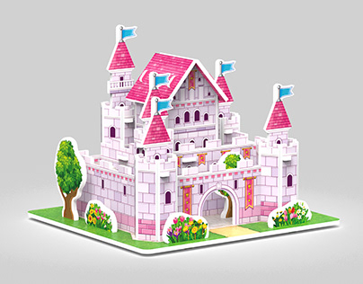 3Dpuzzle design _ castle