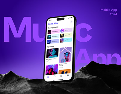 Project thumbnail - App Design | BeatBliss Music app UI Design