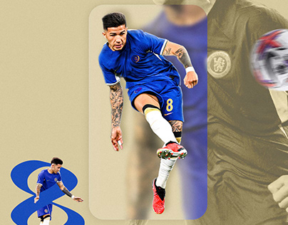 Sports Design Poster - Chelsea FC's Enzo Fernandez