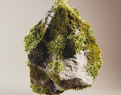 Mossy Rock - Generative CG Art