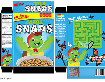 "Turtle Snaps" Cereal Box Design