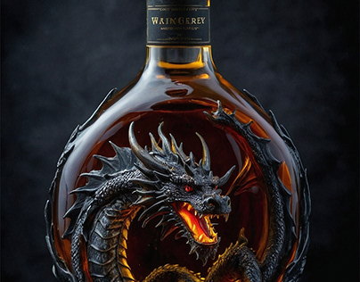A dragon inside the whisky bottle