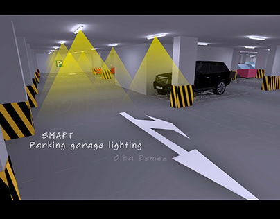 Smart lighting for parking garage