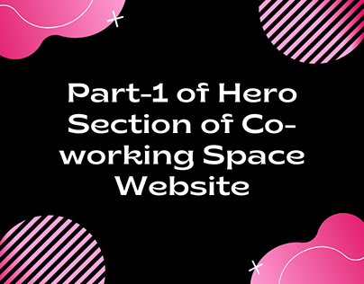Part-1 of Hero Section of Co-working Space Website