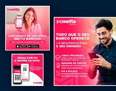 Design para redes sociais -Metta Banking