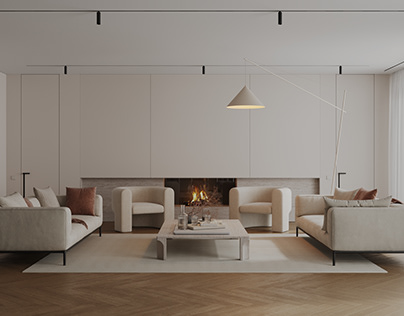 Project thumbnail - | CGI | Living room | Soft minimalism |Interior |