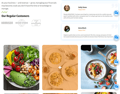 Food and Nutrition Landing Page