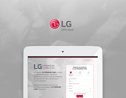 LG premium Care Landing Page / UI - UX