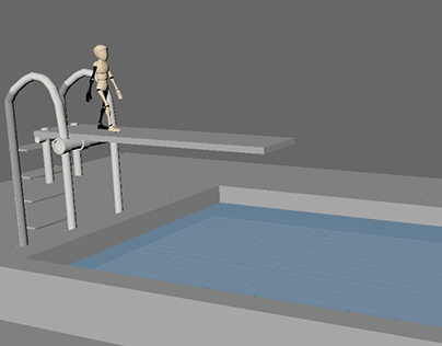 Modellazione e animazione 3D di un nuotatore