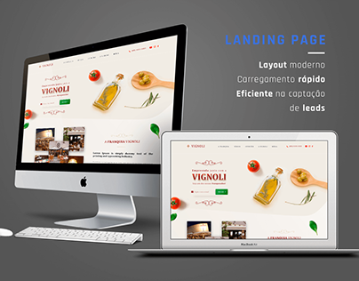 Landing page design and development for Vignoli Pizza