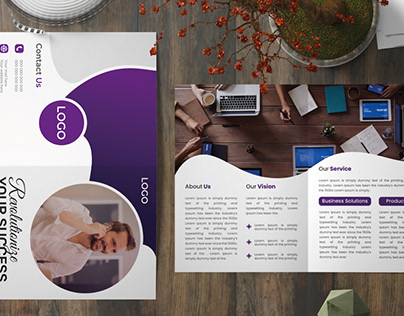 Modern Professional Bi-fold Brochure Design