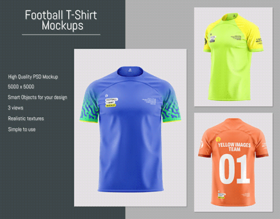 Football T-Shirt Mockup PSD
