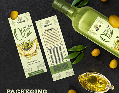 Olives Oil Bottle Cover Design