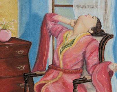Young Woman in Kimono