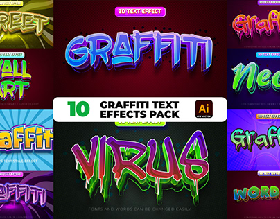 Graffiti Editable Text Effects Pack