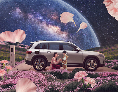 Mercedes-Benz Holiday Visuals - Collage Art
