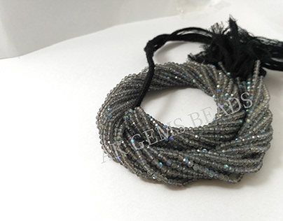 2-2.5mm Natural Micro Labradorite Rondelle Beads