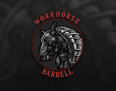 This is a logo for Workhorse Barbell