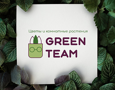 Green Team. Flower shop identity.