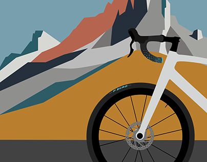 Passo Giau Dolomites Cycling poster