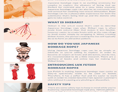 Shibari: The Art of Japanese Bondage Rope