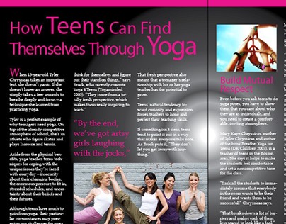 Yoga Magazine Spread