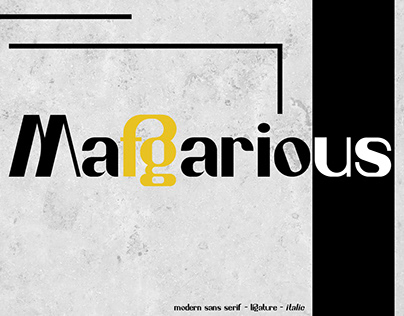 Mafgarious sans serif style