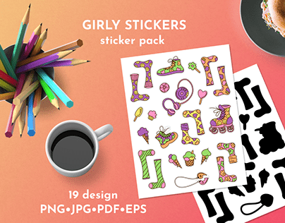 Sticker pack "Girly Stickers"